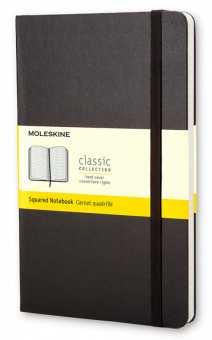 Блокнот Moleskine CLASSIC QP061 Large 130х210мм 240стр. клетка твердая обложка черный - купить недорого с доставкой в интернет-магазине