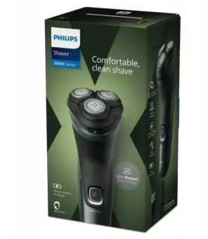 Бритва роторная Philips X3052/00 реж.эл.:3 питан.:аккум. зеленый - купить недорого с доставкой в интернет-магазине