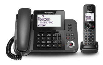 Р/Телефон Dect Panasonic KX-TGF320RUM черный металлик автооветчик АОН - купить недорого с доставкой в интернет-магазине