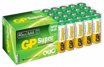 Батарея GP Super Alkaline 24A LR03 AAA (40шт) - купить недорого с доставкой в интернет-магазине