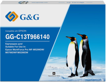 Картридж струйный G&G GG-C13T966140 T9661 черный (795мл) для Epson WorkForce Pro WF-M5299DW/M5799DWF/M5298DW - купить недорого с доставкой в интернет-магазине