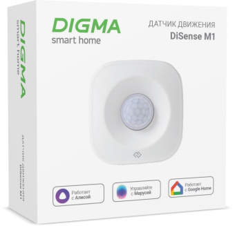 Датчик движения Digma DiSense M1 (DSM1) белый - купить недорого с доставкой в интернет-магазине
