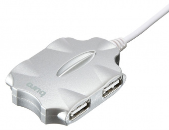 Разветвитель USB 2.0 Buro BU-HUB4-0.5-U2.0-Candy 4порт. серебристый - купить недорого с доставкой в интернет-магазине