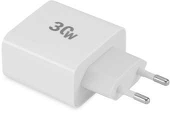 Сетевое зар./устр. Digma DGW3D 30W 3A (PD+QC) USB-C/USB-A универсальное белый (DGW3D0F110WH) - купить недорого с доставкой в интернет-магазине