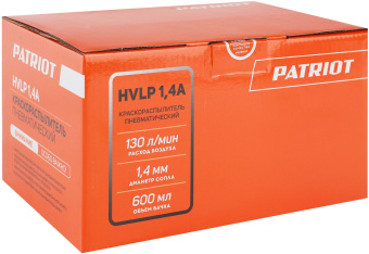 Краскораспылитель Patriot HVLP 1.4A 130л/мин соп.:1.4мм бак:0.6л - купить недорого с доставкой в интернет-магазине