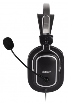 Наушники с микрофоном A4Tech HU-50 черный 2м накладные USB оголовье - купить недорого с доставкой в интернет-магазине