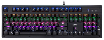 Клавиатура Acer OKW127 механическая черный USB for gamer LED - купить недорого с доставкой в интернет-магазине