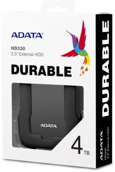 Жесткий диск A-Data USB 3.0 4TB AHD330-4TU31-CBK HD330 DashDrive Durable 2.5" черный - купить недорого с доставкой в интернет-магазине