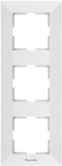 Рамка Panasonic Arkedia WMTF08132WH-RU 3x вертикальный монтаж пластик белый (упак.:1шт) - купить недорого с доставкой в интернет-магазине