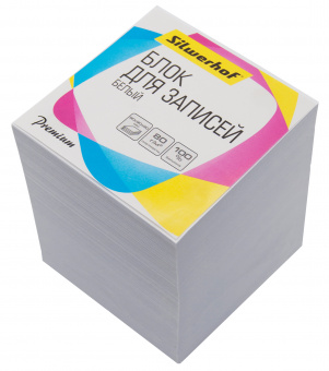 Блок для записей бумажный Silwerhof Премиум 90х90х90мм 80г/м2 100% белый - купить недорого с доставкой в интернет-магазине