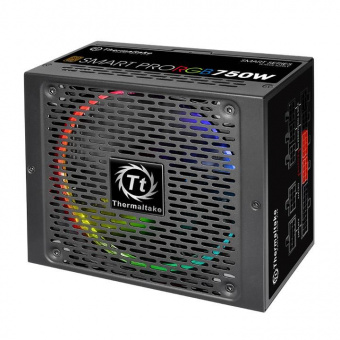 Блок питания Thermaltake ATX 750W SMART PRO RGB 80+ bronze (24+4+4pin) APFC 140mm fan color LED 9xSATA Cab Manag RTL - купить недорого с доставкой в интернет-магазине