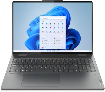 Ноутбук Lenovo Yoga 7 16IRL8 Core i5 1340P 16Gb SSD512Gb Intel Iris Xe graphics 16" IPS Touch 2.5K (2560x1600) Windows 11 Home grey WiFi BT Cam (82YN001YRK) - купить недорого с доставкой в интернет-магазине