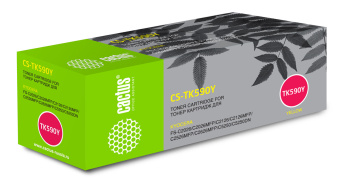 Картридж лазерный Cactus CS-TK590Y TK-590Y желтый (5000стр.) для Kyocera FS-C2026MFP/C2126MFP/C2526MFP/C2626MFP/C5250DN - купить недорого с доставкой в интернет-магазине