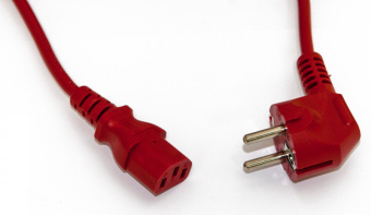 Шнур питания Hyperline PWC-IEC13-SHM-1.8-RD C13-Schuko проводник.:3x0.75мм2 1.8м 250В 10А (упак.:1шт) красный - купить недорого с доставкой в интернет-магазине