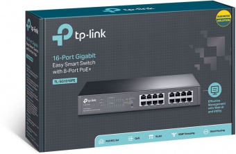 Коммутатор TP-Link TL-SG1016PE 16G 8PoE+ 110W управляемый - купить недорого с доставкой в интернет-магазине