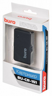 Устройство чтения карт памяти USB2.0 Buro BU-CR-151 черный - купить недорого с доставкой в интернет-магазине