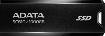 Накопитель SSD A-Data USB 3.1 1TB SC610-1000G-CBK/RD SC610 1.8" черный - купить недорого с доставкой в интернет-магазине