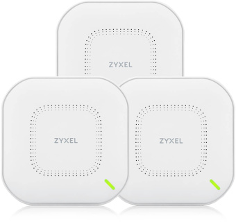 Точка доступа Zyxel NebulaFlex NWA210AX-EU0103F AX3000 10/100/1000/2500BASE-T белый (упак.:3шт) - купить недорого с доставкой в интернет-магазине