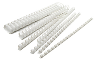 Пружины для переплета пластиковые Silwerhof d=51мм 411-450лист A4 белый (50шт) (1373590) - купить недорого с доставкой в интернет-магазине