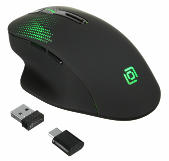 Мышь Оклик 636LWC черный оптическая (1600dpi) беспроводная USB/USB-C для ноутбука (6but) - купить недорого с доставкой в интернет-магазине