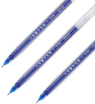 Ручка гелев. Deli A116-BL прозрачный син. черн. линия 0.5мм - купить недорого с доставкой в интернет-магазине
