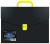 Портфель Бюрократ Black Opal BLPP01YEL 1 отдел. A4 пластик 0.7мм черный/желтый - купить недорого с доставкой в интернет-магазине