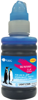 Чернила G&G GG-T6735LC светло-голубой 100мл для Epson L800, L805, L810, L850 - купить недорого с доставкой в интернет-магазине