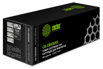 Картридж лазерный Cactus CS-CB435AS CB435A черный (1500стр.) для HP LJ P1005/P1006 - купить недорого с доставкой в интернет-магазине
