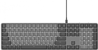 Клавиатура Оклик K953X механическая черный/серый USB Multimedia for gamer LED (1901086) - купить недорого с доставкой в интернет-магазине