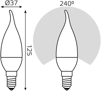 Лампа светодиодная Gauss 6.5Вт цок.:E14 свеча 220B 4100K св.свеч.бел.нейт. (упак.:1шт) (104101207) - купить недорого с доставкой в интернет-магазине