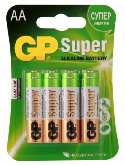 Батарея GP Super Alkaline 15A LR6 AA (8шт) - купить недорого с доставкой в интернет-магазине