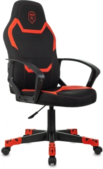 Кресло игровое Zombie 100 черный/красный ткань/эко.кожа крестов. пластик пластик черный - купить недорого с доставкой в интернет-магазине