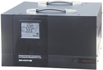 Стабилизатор напряжения Ресанта АСН-5000/1-ЭМ однофазный черный (63/1/6) - купить недорого с доставкой в интернет-магазине