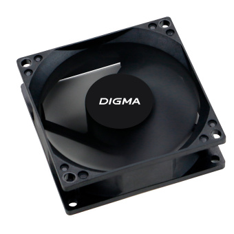 Вентилятор Digma DFAN-80 80x80x25mm 3-pin 4-pin (Molex)23dB 73gr Ret - купить недорого с доставкой в интернет-магазине