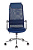 Кресло руководителя Бюрократ KB-9N синий TW-05N TW-10N сетка/ткань с подголов. крестов. металл хром