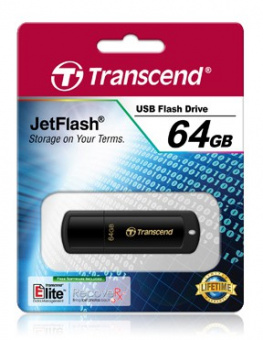 Флеш Диск Transcend 64Gb Jetflash 350 TS64GJF350 USB2.0 черный - купить недорого с доставкой в интернет-магазине