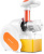 Соковыжималка шнековая Kitfort КТ-1110-2 150Вт белый/оранжевый - купить недорого с доставкой в интернет-магазине