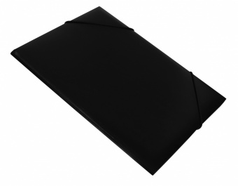 Папка на резинке Бюрократ -PR05BLCK A4 пластик кор.30мм 0.5мм черный - купить недорого с доставкой в интернет-магазине