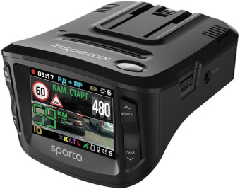 Видеорегистратор с радар-детектором Inspector SPARTA GPS ГЛОНАСС черный - купить недорого с доставкой в интернет-магазине
