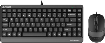Клавиатура + мышь A4Tech Fstyler F1110 клав:черный/серый мышь:черный/серый USB Multimedia (F1110 GREY) - купить недорого с доставкой в интернет-магазине