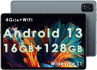 Планшет Teclast P40HD T606 (1.6) 8C RAM8Gb ROM128Gb 10.1" IPS 1920x1200 3G 4G Android 13 серый 13Mpix 5Mpix BT GPS WiFi Touch microSD 1Tb 6000mAh 8hr - купить недорого с доставкой в интернет-магазине