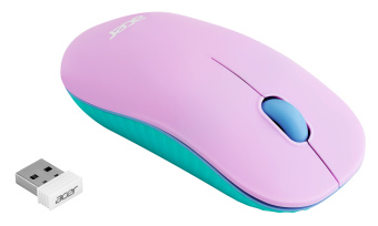 Клавиатура + мышь Acer OCC200 клав:фиолетовый/зеленый мышь:фиолетовый/зеленый USB беспроводная slim Multimedia (ZL.ACCEE.003) - купить недорого с доставкой в интернет-магазине