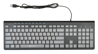 Клавиатура Оклик 480M черный/серый USB slim Multimedia - купить недорого с доставкой в интернет-магазине