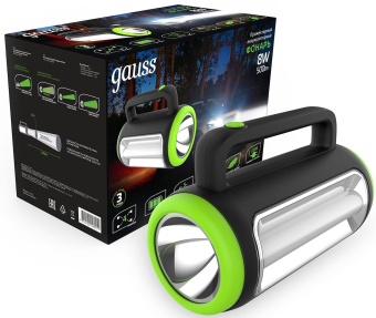 Прожектор Gauss GFL603 черный 8Вт лам.:светодиод. (GF603) - купить недорого с доставкой в интернет-магазине
