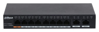 Коммутатор Dahua DH-PFS3010-8GT-96 10x1Гбит/с 7PoE+ 1PoE++ 96W неуправляемый - купить недорого с доставкой в интернет-магазине