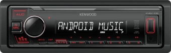 Автомагнитола Kenwood KMM-105 1DIN 4x50Вт AUX 1 - купить недорого с доставкой в интернет-магазине