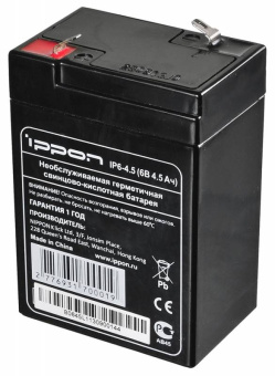 Батарея для ИБП Ippon IP6-4.5 6В 4.5Ач - купить недорого с доставкой в интернет-магазине