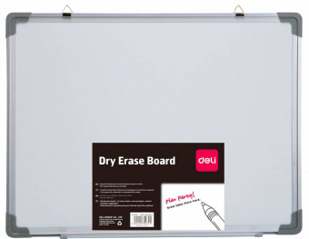 Доска магнитно-маркерная Deli E39032A лак белый 60x45см алюминиевая рама - купить недорого с доставкой в интернет-магазине