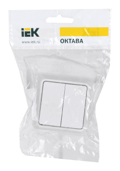 Выключатель IEK Октава откр. 2кл. IP20 белый (упак.:1шт) (EVO20-K01-10-DC) - купить недорого с доставкой в интернет-магазине