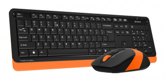 Клавиатура + мышь A4Tech Fstyler FG1010 клав:черный/оранжевый мышь:черный/оранжевый USB беспроводная Multimedia - купить недорого с доставкой в интернет-магазине